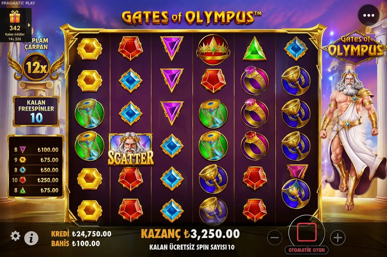 Gates of Olympus slot oyunu kapak görseli
